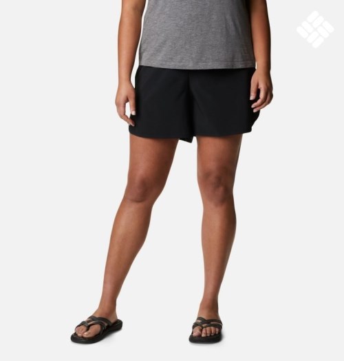 Women's Columbia Pleasant Creek Stretch Shorts Black | Plus Size CA-W054A